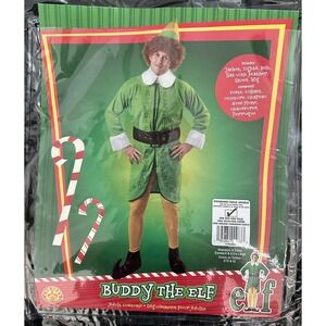 Buddy Elf Costume Mens Adult One Size Santa Rubies Christmas Wig Deluxe 702966